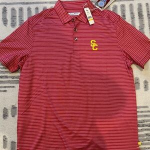 NWT Tommy Bahama Striped USC Trojans Men's Polo